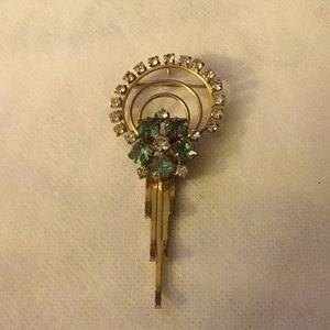 Vintage Art Deco Style Rhinestone Brooch and Pendant.